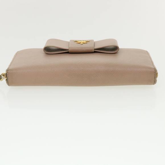 PRADA Long Wallet Safiano Leather Pink Auth 35586 - Picture 6 of 10